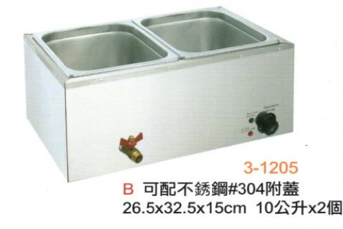 C101不銹鋼大型溫控保溫台(一體成型水槽)B型