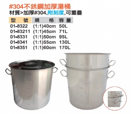 不銹鋼手工厚湯桶密(可加水龍頭)